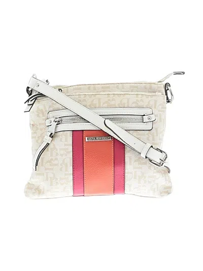 Pre-owned Dana Buchman Crossbody Bag In White