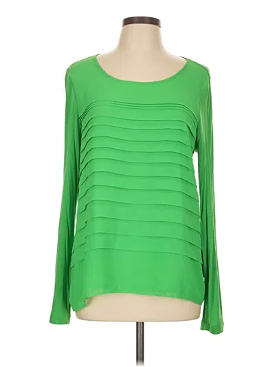 Pre-owned Dana Buchman For Kohls Long Sleeve Blouse In Green