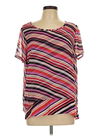 Pre-owned Dana Buchman For Kohls Short Sleeve Blouse In Pink