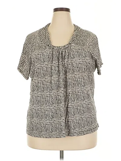 Pre-owned Dana Buchman For Kohls Short Sleeve Henley Shirt In Gray