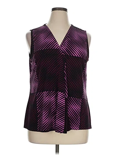 Pre-owned Dana Buchman For Kohls Sleeveless Blouse In Purple