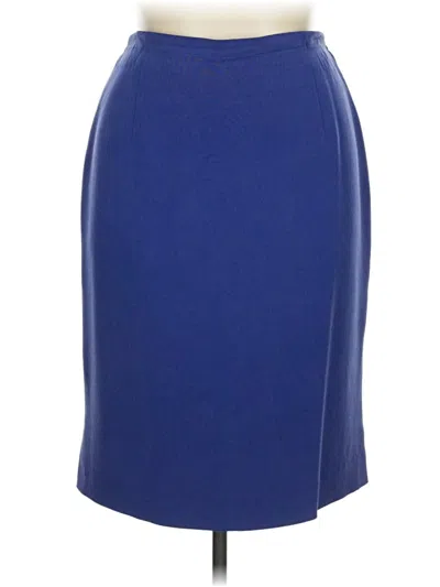 Pre-owned Dana Buchman Formal Skirt In Blue