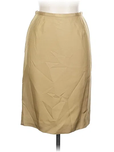 Pre-owned Dana Buchman Formal Skirt In Brown