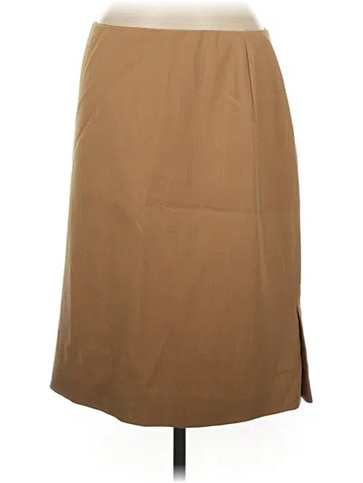 Pre-owned Dana Buchman Formal Skirt In Brown