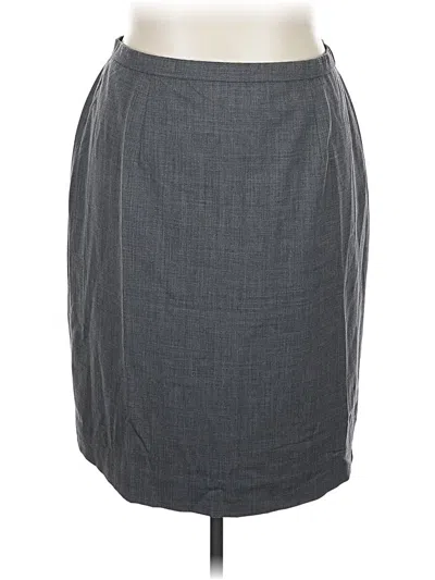 Pre-owned Dana Buchman Formal Skirt In Gray