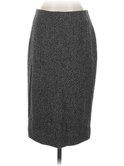 Pre-owned Dana Buchman Formal Skirt In Gray