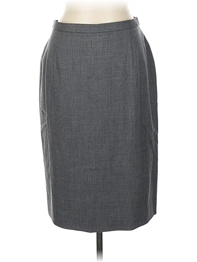 Pre-owned Dana Buchman Formal Skirt In Gray