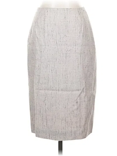 Pre-owned Dana Buchman Formal Skirt In Gray