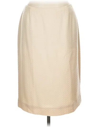 Pre-owned Dana Buchman Formal Skirt In Ivory