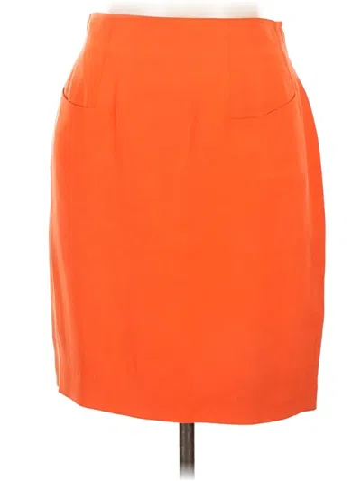 Pre-owned Dana Buchman Formal Skirt In Orange