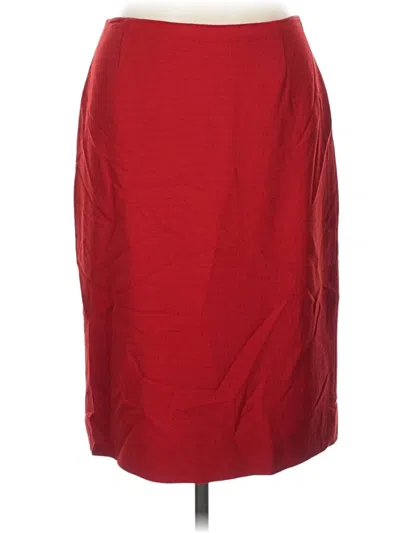 Pre-owned Dana Buchman Formal Skirt In Red