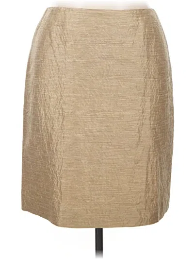 Pre-owned Dana Buchman Formal Skirt In Tan