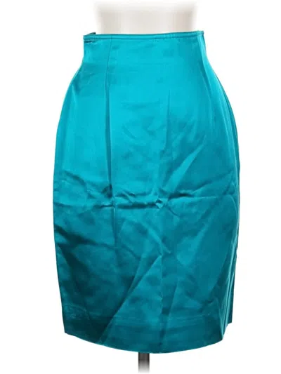 Pre-owned Dana Buchman Formal Skirt In Teal