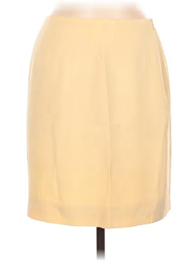 Pre-owned Dana Buchman Formal Skirt In Yellow