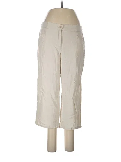 Pre-owned Dana Buchman Linen Pants In Ivory