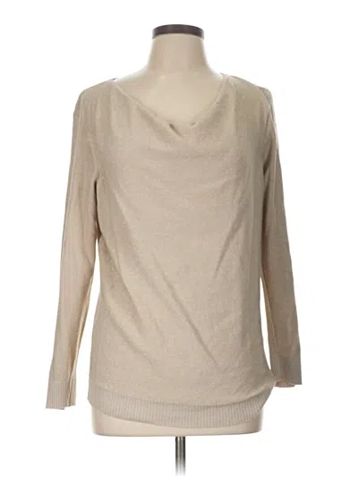 Pre-owned Dana Buchman Long Sleeve Blouse In Brown