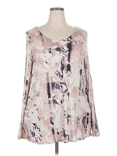 Pre-owned Dana Buchman Long Sleeve Blouse In Pink