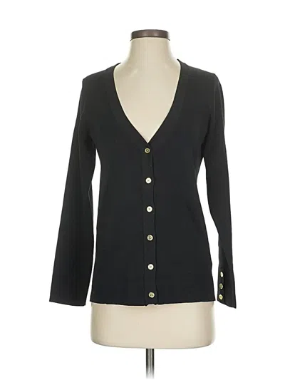 Pre-owned Dana Buchman Long Sleeve Top Black Sweetheart Neckline Tops