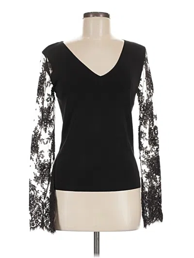 Pre-owned Dana Buchman Long Sleeve T-shirt In Black