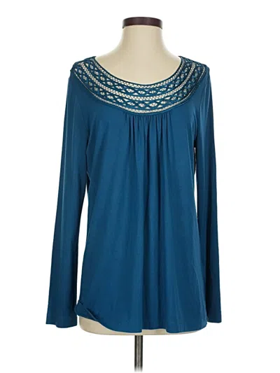 Pre-owned Dana Buchman Long Sleeve T-shirt In Blue