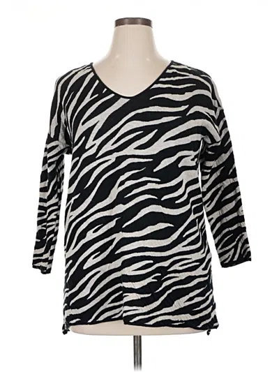 Pre-owned Dana Buchman Pullover Sweater In Black