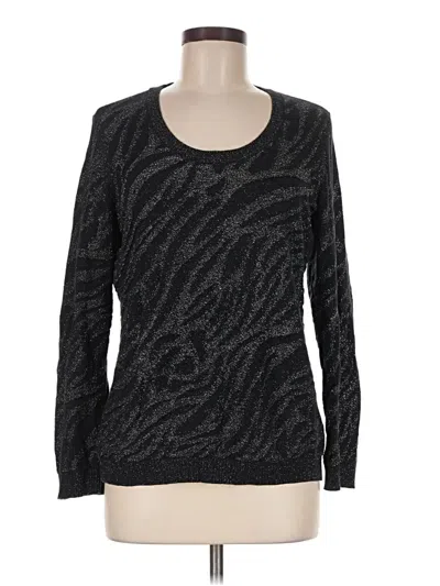 Pre-owned Dana Buchman Pullover Sweater In Black