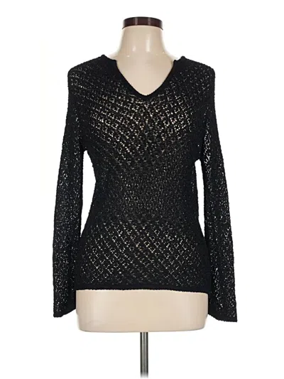 Pre-owned Dana Buchman Pullover Sweater In Black