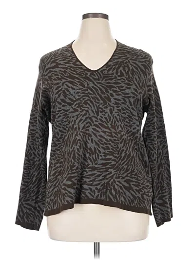 Pre-owned Dana Buchman Pullover Sweater In Brown