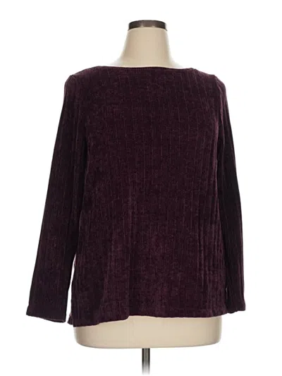 Pre-owned Dana Buchman Pullover Sweater In Burgundy