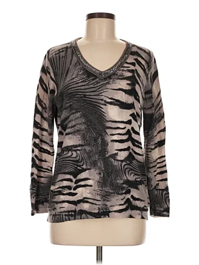 Pre-owned Dana Buchman Pullover Sweater In Gray