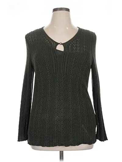 Pre-owned Dana Buchman Pullover Sweater In Green
