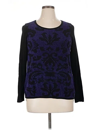 Pre-owned Dana Buchman Pullover Sweater In Purple