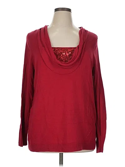 Pre-owned Dana Buchman Pullover Sweater In Red