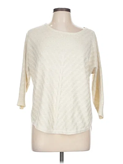 Pre-owned Dana Buchman Pullover Sweater In White