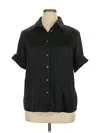 Dana Buchman Short Sleeve Blouse In Black