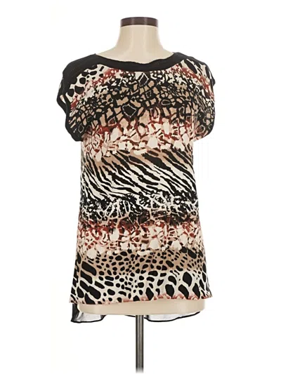 Pre-owned Dana Buchman Short Sleeve T-shirt In Brown