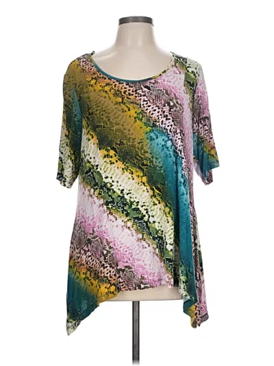 Pre-owned Dana Buchman Short Sleeve T-shirt In Green