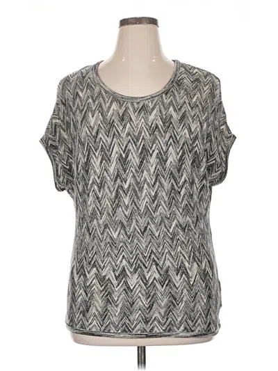 Pre-owned Dana Buchman Short Sleeve T-shirt In Silver