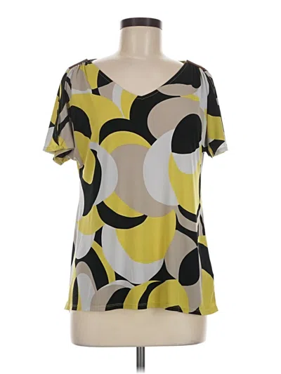 Pre-owned Dana Buchman Short Sleeve T-shirt In Yellow