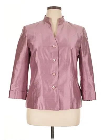 Pre-owned Dana Buchman Silk Blazer Jacket In Pink