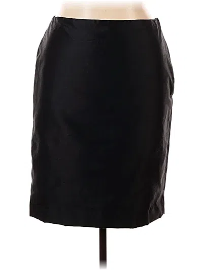 Pre-owned Dana Buchman Silk Skirt In Black