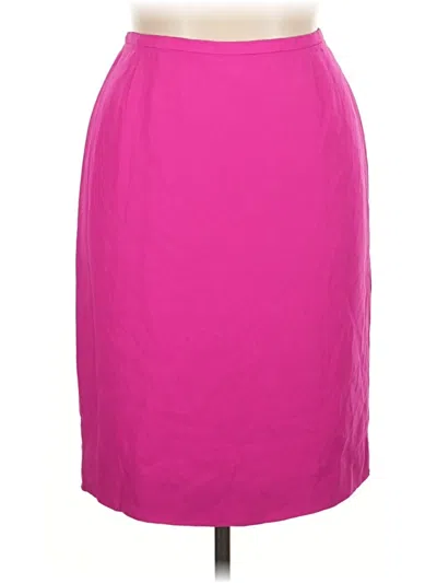 Pre-owned Dana Buchman Silk Skirt In Pink