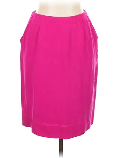 Pre-owned Dana Buchman Silk Skirt In Pink