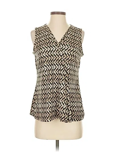 Pre-owned Dana Buchman Sleeveless Blouse In Black