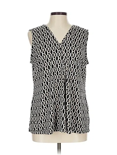 Pre-owned Dana Buchman Sleeveless Blouse In Black