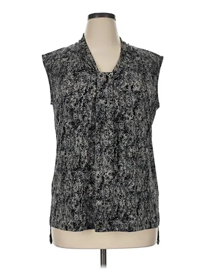 Pre-owned Dana Buchman Sleeveless Blouse In Black