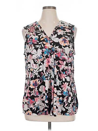 Pre-owned Dana Buchman Sleeveless Blouse In Black