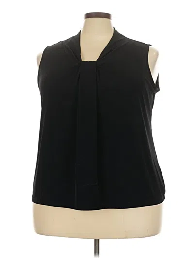Pre-owned Dana Buchman Sleeveless Blouse In Black