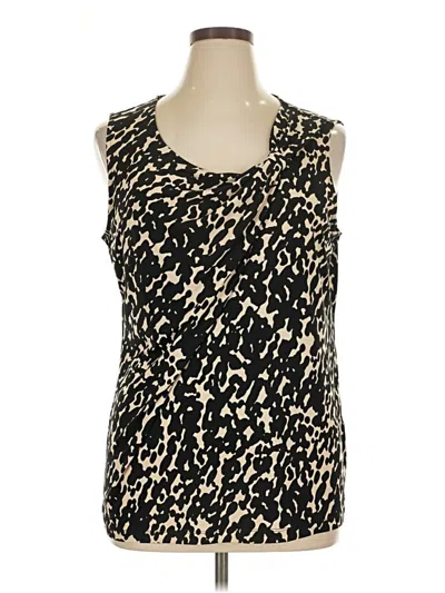 Pre-owned Dana Buchman Sleeveless Blouse In Black