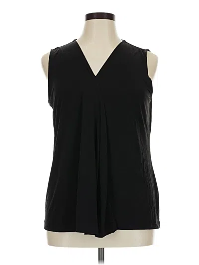 Pre-owned Dana Buchman Sleeveless Blouse In Black
